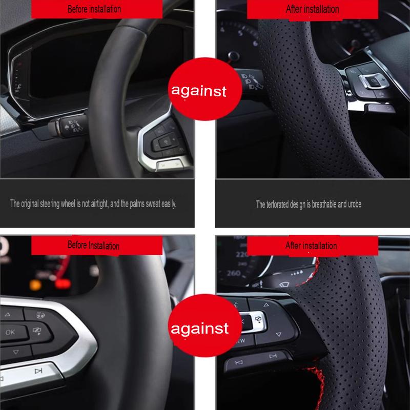 Husa pentru Volan Auto pentru Hyundai Avante Santa Cruz Tucson Plug I20 Tucson CN7 Piele Cusută Manual Accesoriu Interior Auto