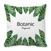 Watercolor tropical green leaf banana leaf Digital printing short plush pillow covers for sofa office cushion cover home goods