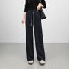 Cloud-Feel Velvet Elastic Waist Drawstring High-Waisted Wide-Leg Summer Pants