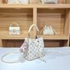 Women's Large Capacity Single Shoulder Bucket Bag with Inner Lining, Compartment Organizer, and Zippered Middle Section.