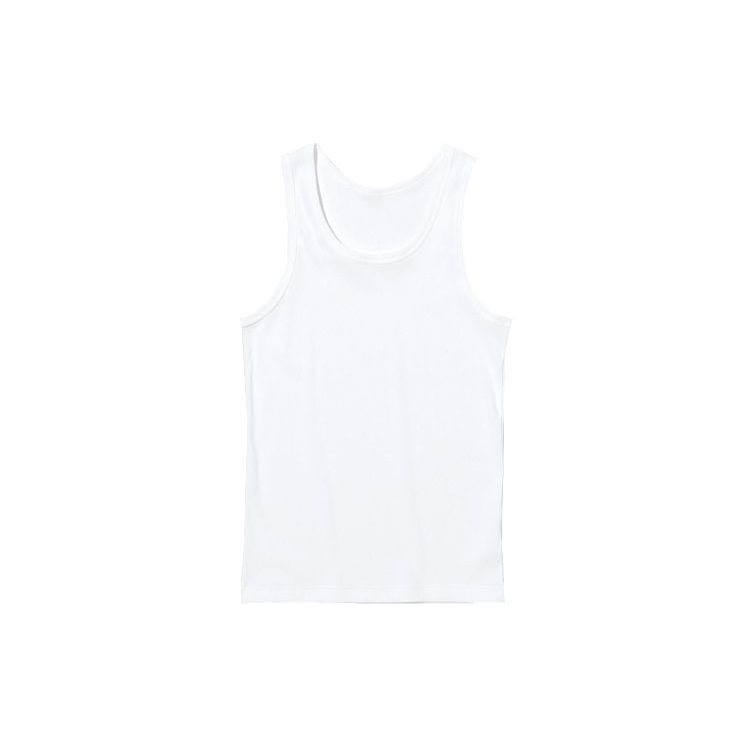 Uniqlo SS23 Solid Color Tank Top Unisex Tops White 455358-00