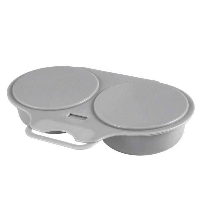 Food-Grade Plastic Microwave Egg Cookers, 10-Piece Set with Separate Compartments, Molded Form and Hinged Covers