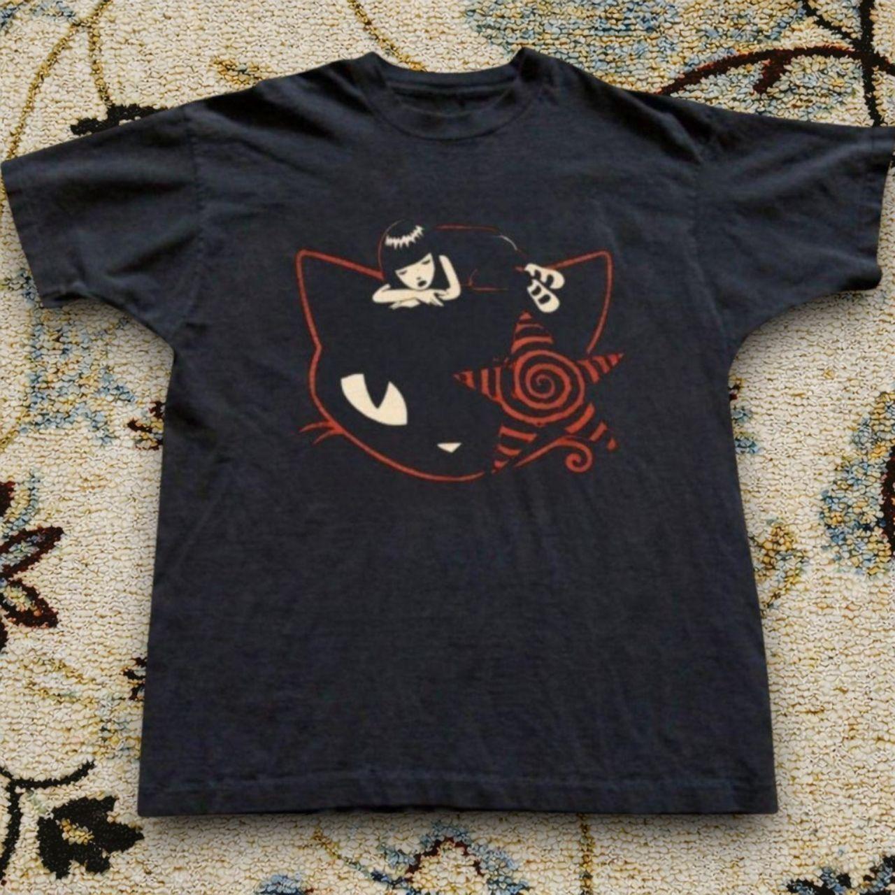 graphic tshirt -Dreamy cat & girl illustration Unisex T-Shirt S