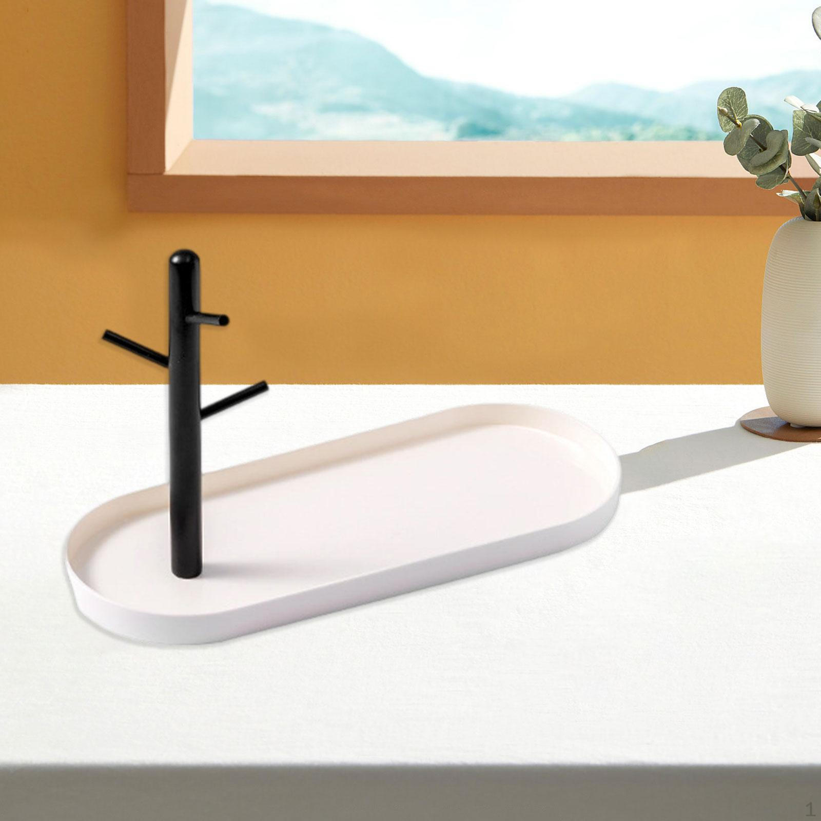 

Витрина для украшений Современная многофункциональная подставка для блюд, ключей, миска для стола, браслетов, часов White Single