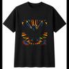 Psychedelic Crow Sunbeams Bird Mens T-Shirt Black 100% Cotton Wildlife Printed