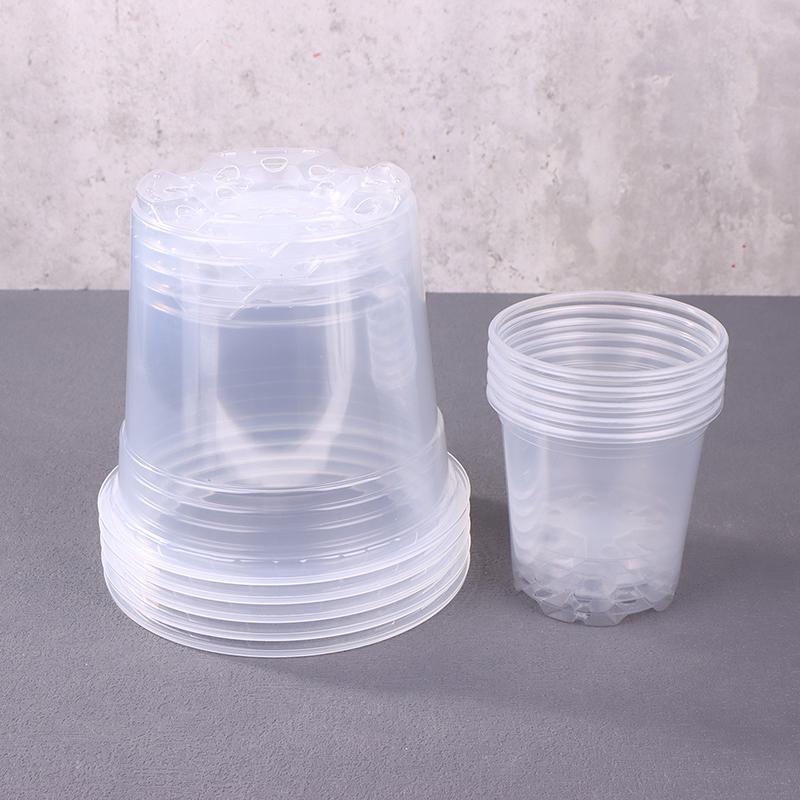 5 Stück Transparenter Plastik-Blumentopf Drainageloch Topf Gartenarbeit Wurzelwachstum Sichtbarkeit Für Alle Pflanzen Wasserschadenschutz