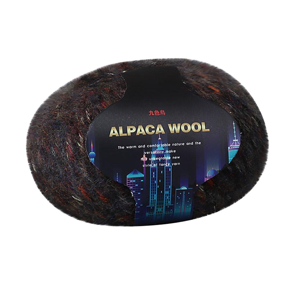 Colorful Alpacawool Hand-Knitted Coat Sweater Scarf Line In The Thick Wool