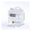 Portable Water Tank with Handle Transparent Bucket Spigot Square for Campers, Journeyers,