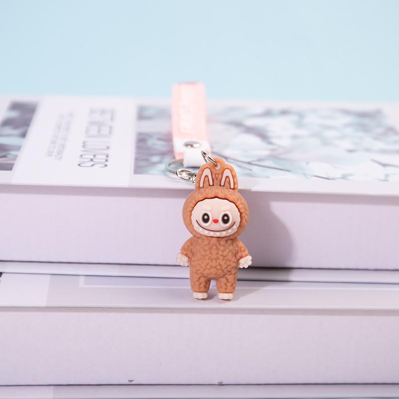 Colorful Cartoon Pvc Sheep Keychain Adorable Soft Keyring For Bags And Cars