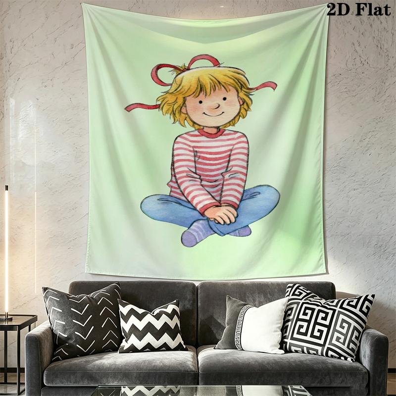 Meine Freundin Conni Wall Tapestry Aesthetic Wall Hanging Printed Fabric Blanket Decorative Tapestries for Bedroom Living Room Home Decor
