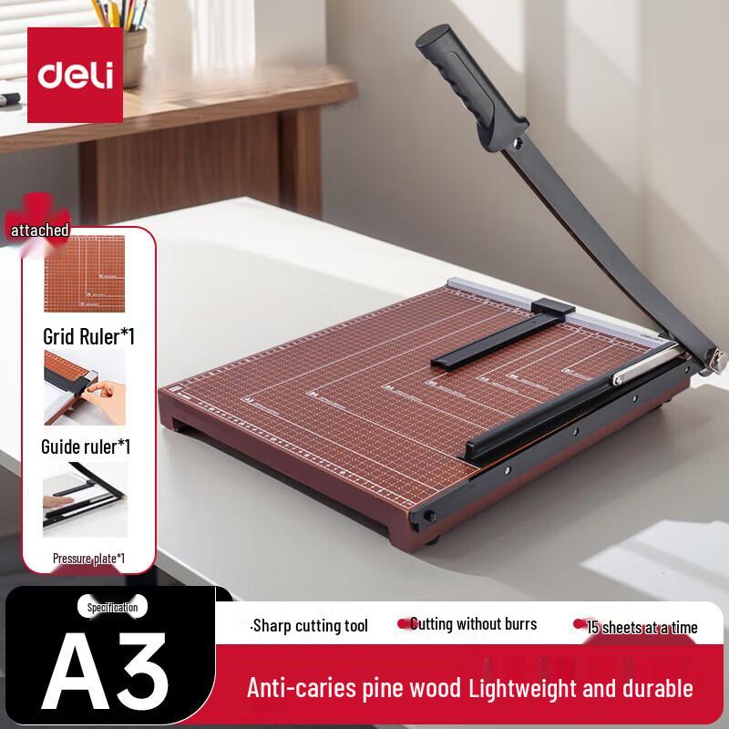 Deli 8002 A3 Wooden Paper Trimmer