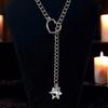 Adjustable Heart Pendant Slip Chain Necklace Jewelry Accessory for Women Cuban Styles Choker In Gold Silver Black