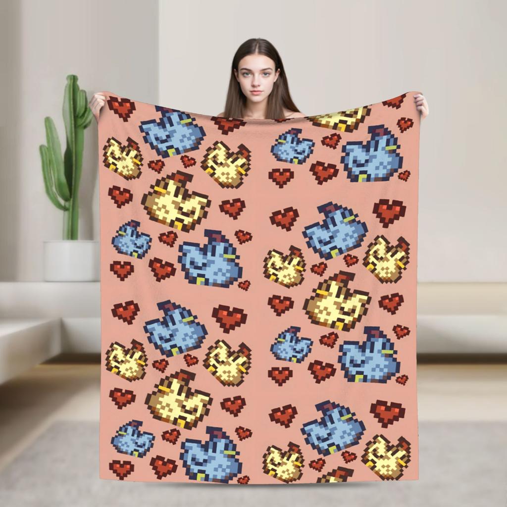 The best Stardew Valley farm-Flannel Blanket  Soft Durable Throw Blanket for Living Room Travel Pattern Bedspread Sofa Bed Cover