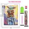 Diamond Painting Yoda Rhinestone Picture Cartoon Full Round Drill Mosaic Embroidery Mandalorian Home Decor Gift
