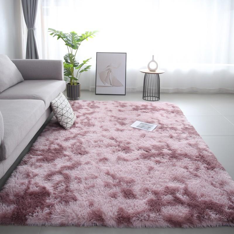 Wool Rugs Children's Room Living Room Bedroom Tie-Dye Non-Slip Washable Machine Washable Carpet Mats