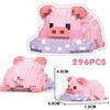 Mini Entzückendes Schwein Mikro Bausteine 3D Diamant Modell Tiere Steine DIY Stadt Bau Spielzeug für Kinder Kinder Geschenk