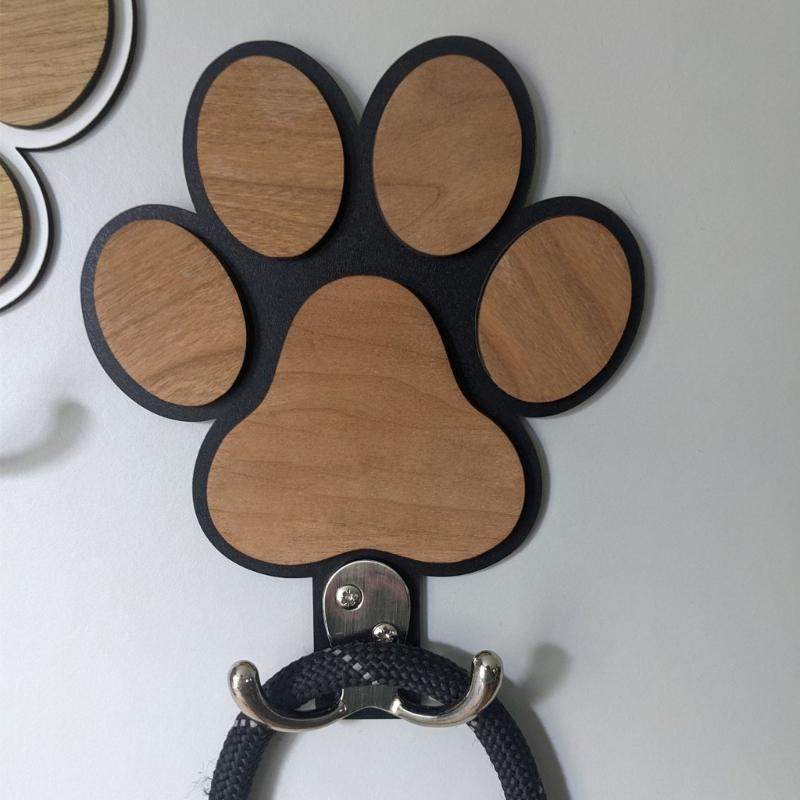Natural Wooden Animal Paws Wall Mount Hook Smooth Surfaces Key Holder Organizer For Home Storage And Interior Designs