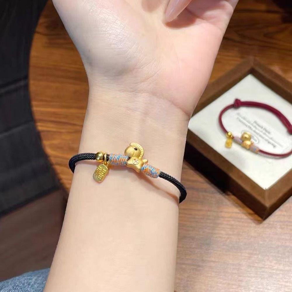 Chinese Style Lucky Pony Red Rope 2026 2026 Horse Year Fortune Bracelet Horse Year Bracelet  Couple