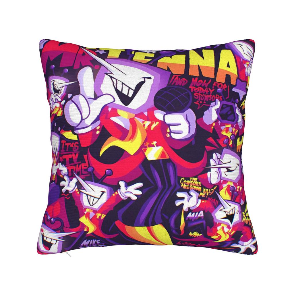 Deltarune 3 Tenna It Is Tv Time Pillow Cover Comfy Cushion Cover Kawaii Pillow Case For Living Room Chair
