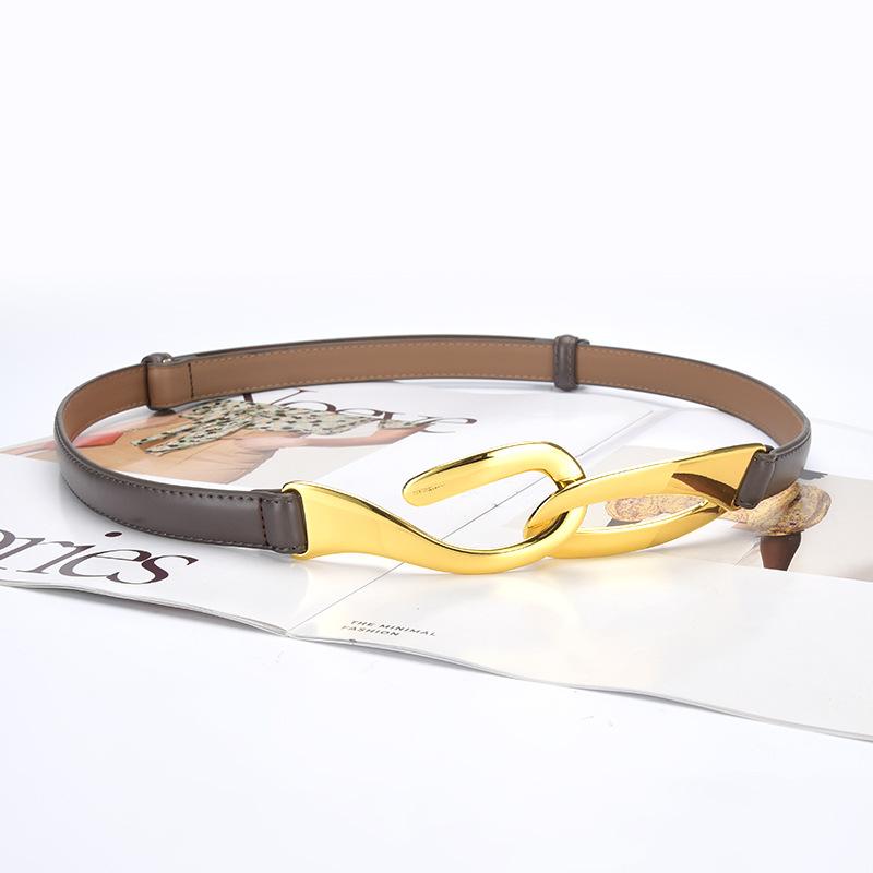 

Fashionable Women s Belt Decorative Hook Button Korean Versatile Belt with Dress Without Punching Belt Accessories 105cm