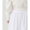 COVERNAT Solid Color Pleated A-Line Casual Long Skirt Women skirts White CO2501SR73WH