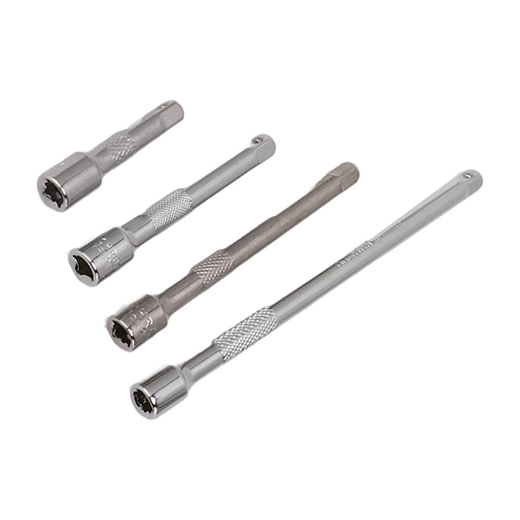 4pc 1 4in Drive Socket Extension Bar Set Long Shaft 50mm 75mm 100mm 150mm Ratchet Improved