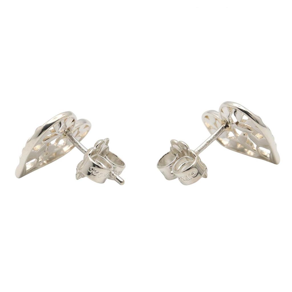 Used TIFFANY & CO Olive Leaf Heart Pierced Earrings Pierced Earrings Silver925 Silver Used