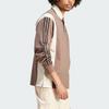 adidas Originals Rugby Shirt Three Stripe Color Block Polo Long Sleeve Vintage Rugby Top Men Tops Brown IS1405