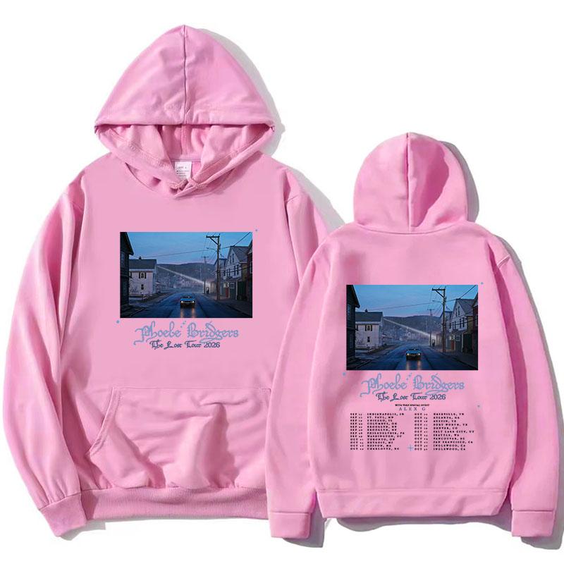 Phoebe Bridgers The Lost Tour 2026 Hoodies Fleece Long Sleeve Hooded Sweatshirt Casual Pocket Design Graphic Merch Pullovers