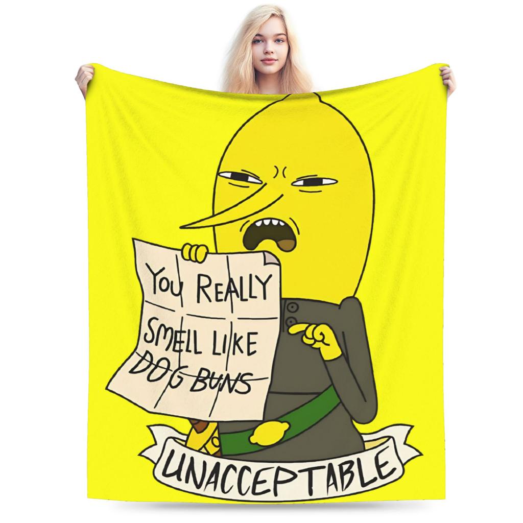 Lemongrab  Stuff Blankets Ultra-Soft Flannel  Throw Blanket Cozy Rug Piece
