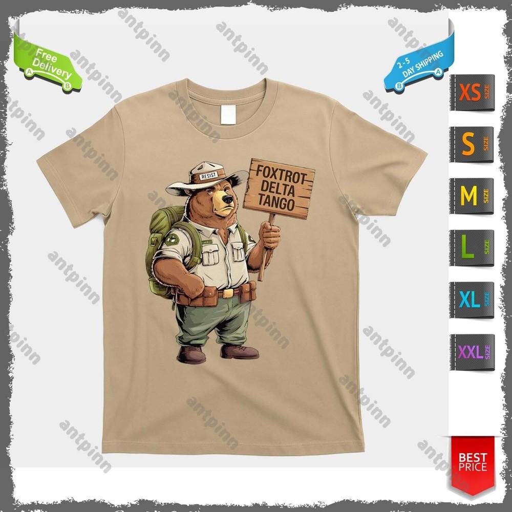 Foxtrots Delta Tangos Vintage The Resist Bear National T-Shirt Unisex Unisex T-Shirt M
