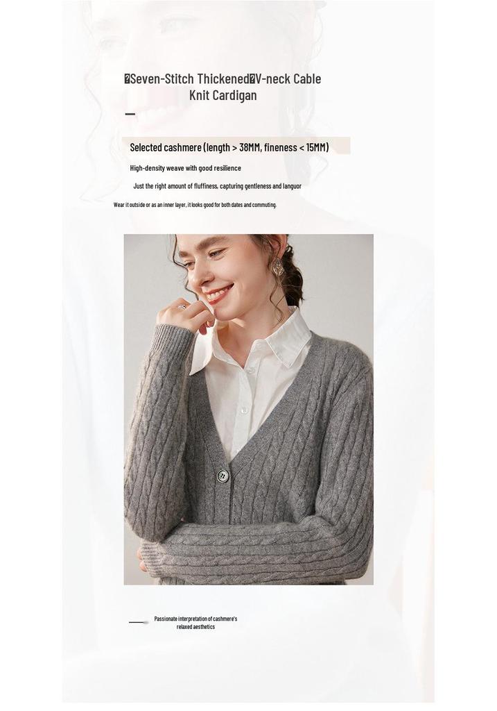 Autumn Winter Cashmere Knit Cardigan: Soft, Versatile, and Comfortable Loose-Fit Top