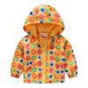 Toddler Kids Cartoon Print Hooded Jacket Boys Girls Lightweight Windproof Zip Up Casual Outerwear Coat