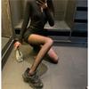 Black Beautiful Legs, Thin Stockings, Love Leggings, Women's Tide 2021 Summer New One-piece Socks, Bare Legs and Thin