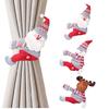 Christmas Cartoon Curtain Buckle Santa Claus Snowman Elk Christmas Curtain Accessories Home Hotel New Year Christmas Decoration