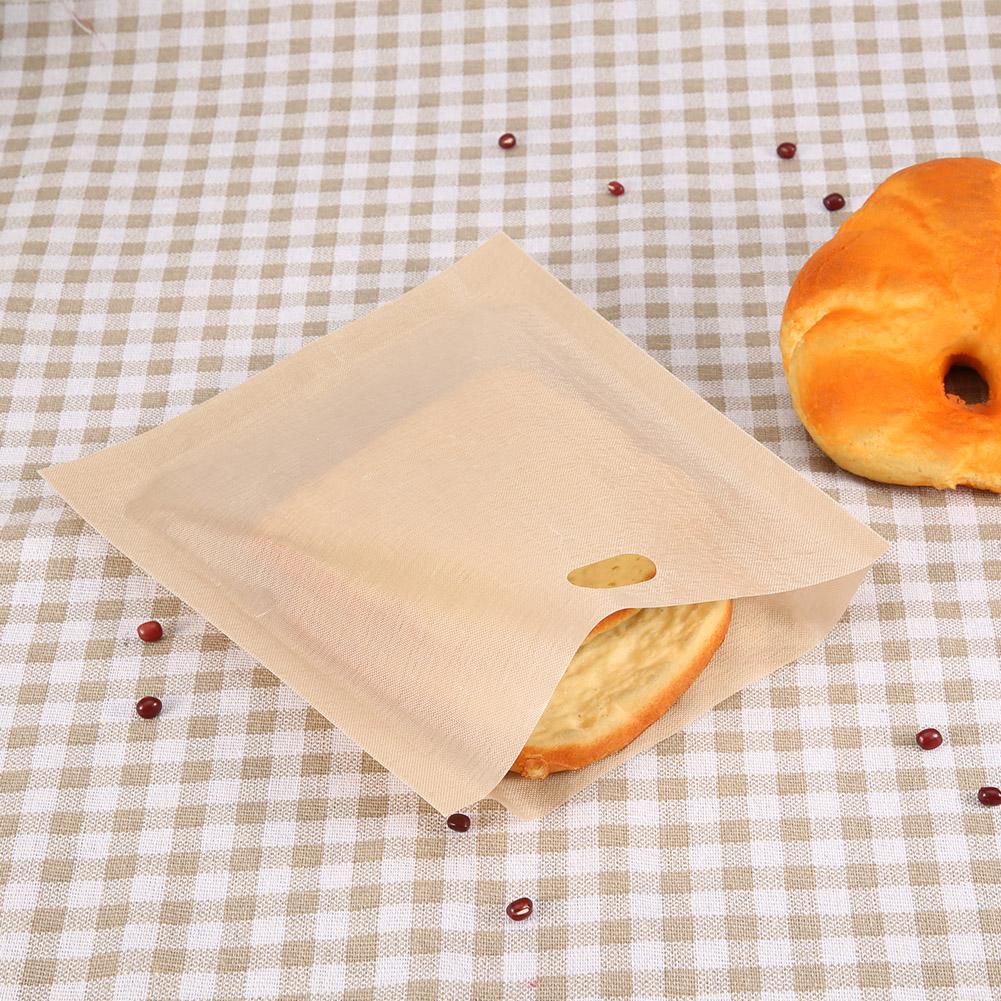 Reusable Non Stick Coated Fiberglass Microwave Heating Pastry Toaster Sandwich Bags (16*18cm )