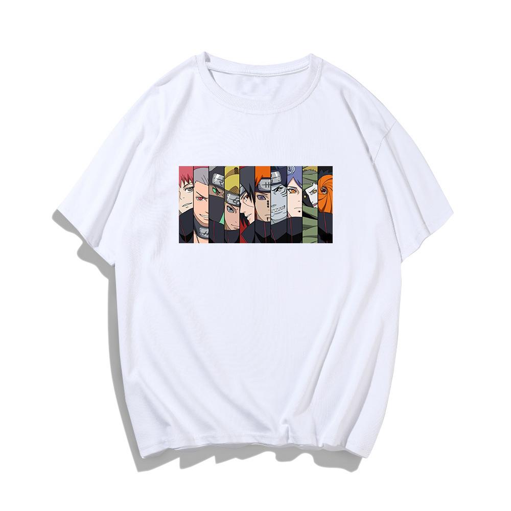 Naruto short-sleeved T-shirt men's and women's summer cartoon trendy brand pure cotton half-sleeved teen student parent-child top