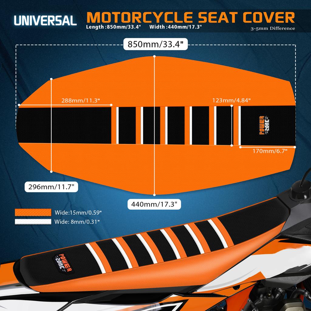 Powerzone Motorcycle Seat Cover Cushions Waterproof Set Protection Anti-slip Upset Apply For SXF EXC KXF CRF YZF WR TC TE