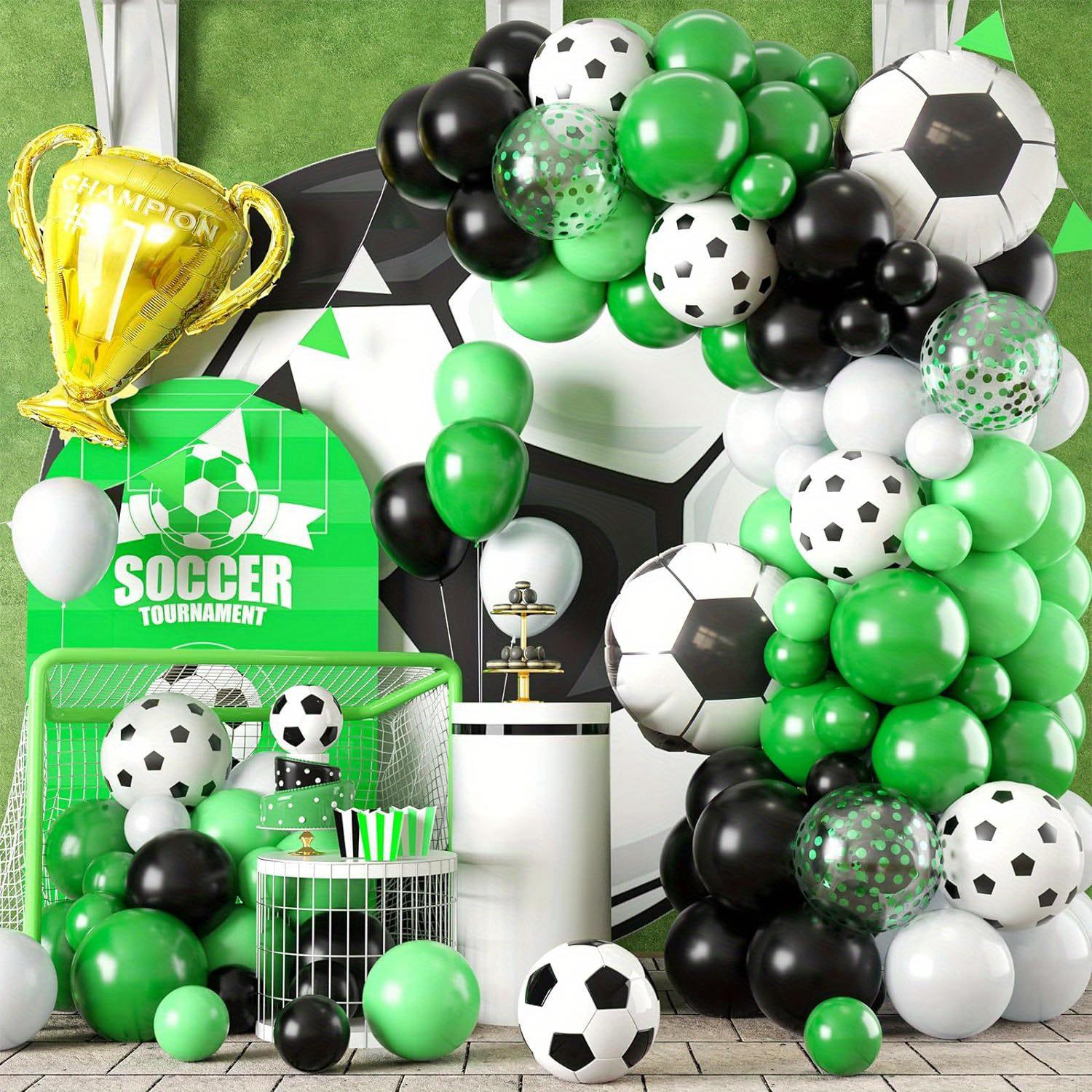New Year Football Trophy Balloon Chain - Euro Cup Themed Birthday Decoration