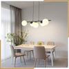 Pendant Light - NETTLIFE - 5 Lights 150 Cm - E27 - Black Metal - Modern