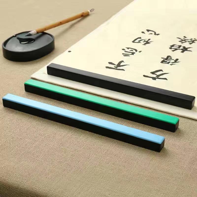 Practical Wooden ABS Paperweight and Calligraphy Press Tool Black ABS Paperweight - Single