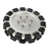 152mm Omni Wheel Rubber Aluminum Alloy 360 Degree Rotation Double Row Wheel for Mobile Robot Upgrade Black and Silver