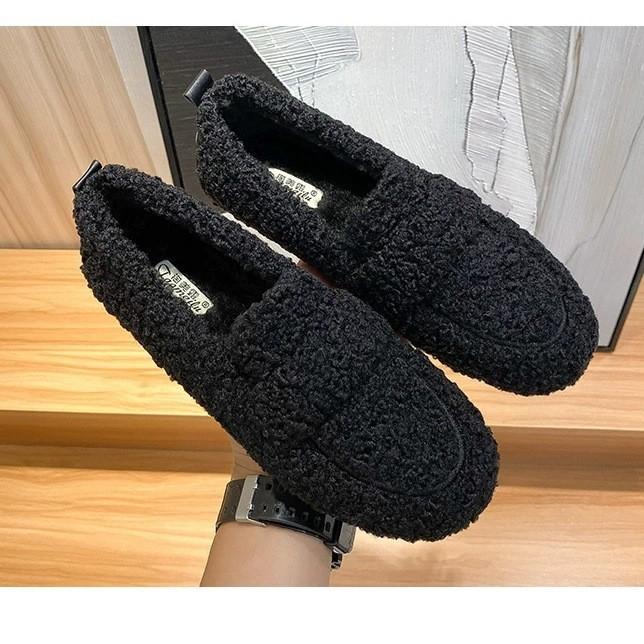 

Women s Autumn Winter Warm Outdoor Shoes Plush Design British Style White Snow Boots Ladies Casual Flats 32EU/CN33 чёрный