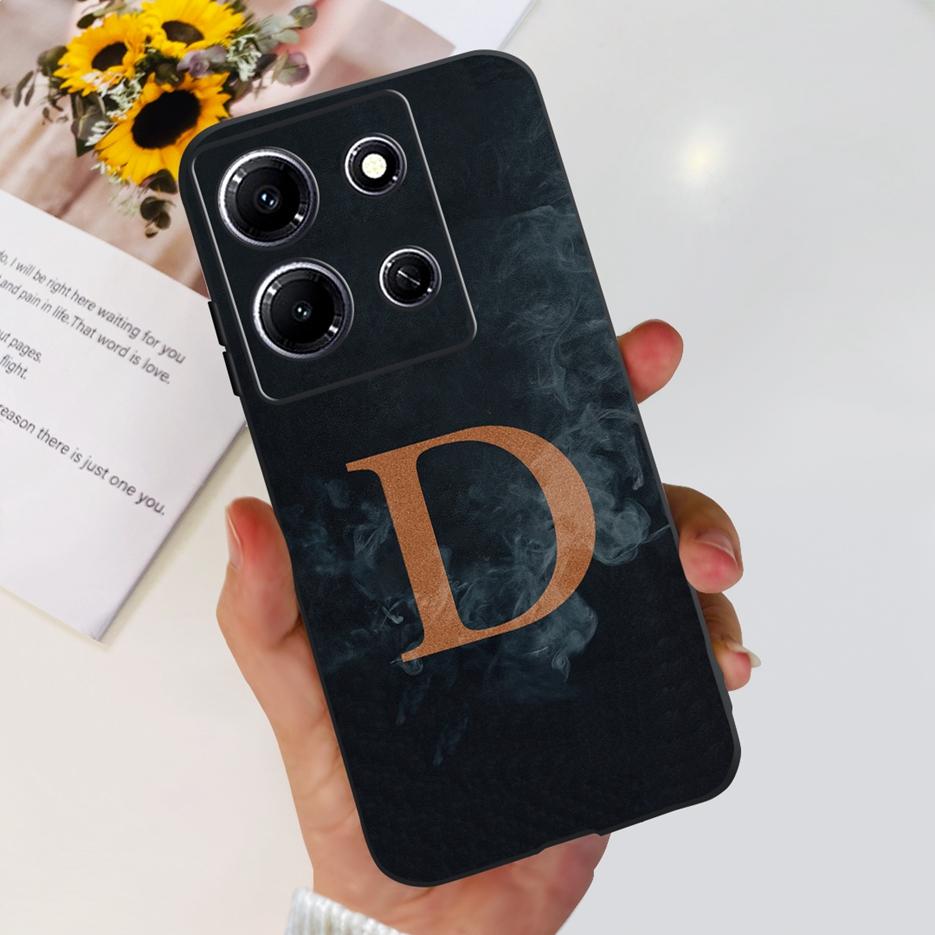 For Infinix Note 30i Case X6716 Luxury Letters Back Cover Soft Silicone Phone Case For Infinix Note 30 Pro Note30 Note30i Bumper