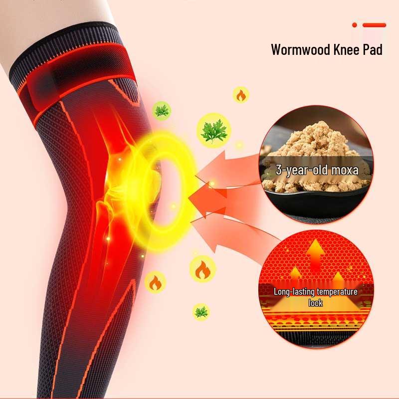 Anti-slip Mugwort Knee Pads: Warm, Protective Leg Warmers for Men, Women, and Elderly