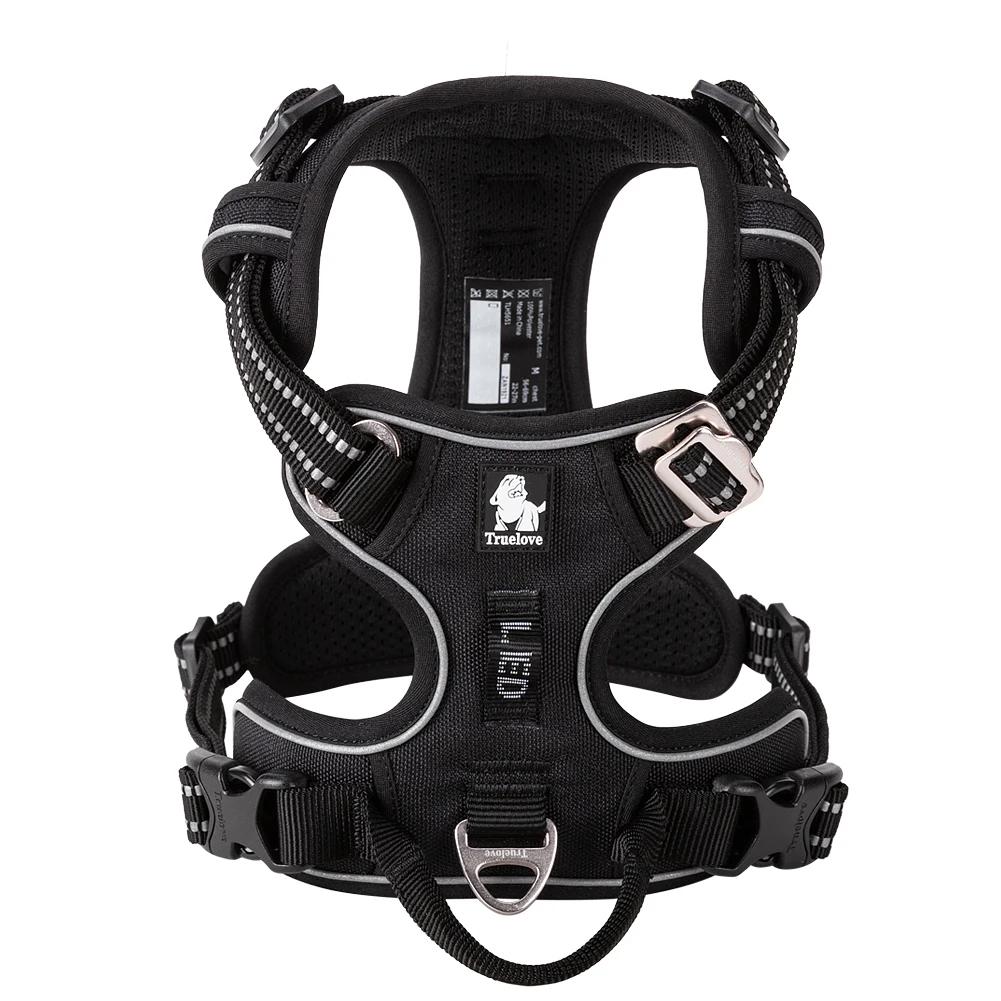 TRUE LOVE TLH5654 Zughaltestopp Hundegeschirr Nylon Reflektierend Verstellbar Step-in Bequemes Haustiergeschirr