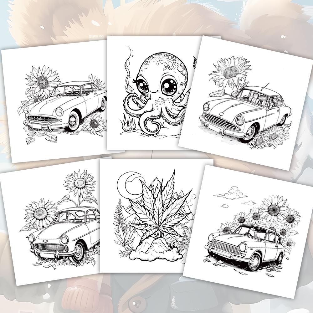 1pc,Adult coloring book,30 sheets different patterns 8.3x8.3''100gsm,is a Valentine's Day Easter holiday gift