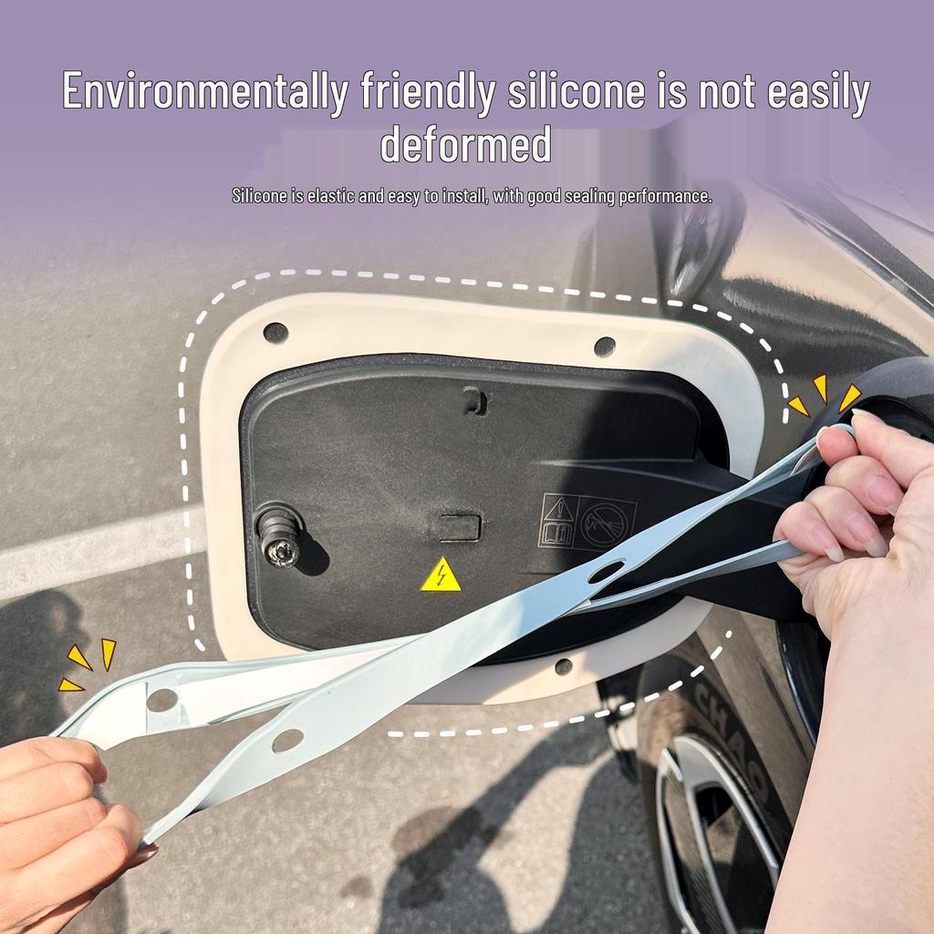MG4 Charging Port Sealing Ring: Rainproof Rubber Strip for Car Interior Decoration and Modification, Compatible with 26 MG Models.