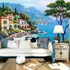Custom 3D Mural Wallpaper Mediterranean Oil Painting Landscape Wall Papers Home Decor Living Room Sofa TV Background Wall Paper