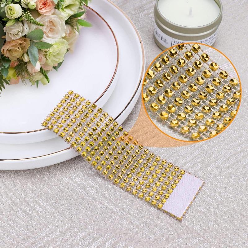 10pcs Napkin Rings, gold/silver Bling Napkin Holder Bulk Rings Buckles for Wedding Dinner Party Table Decor Holiday Parties